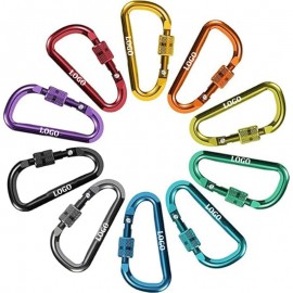Promotional 2 1/3" Custom D Ring Heavy Duty Aluminum Alloy Carabiner Clip  Promotional 2 1/3" Custom D Ring Heavy Duty Aluminum Alloy Carabiner Clip