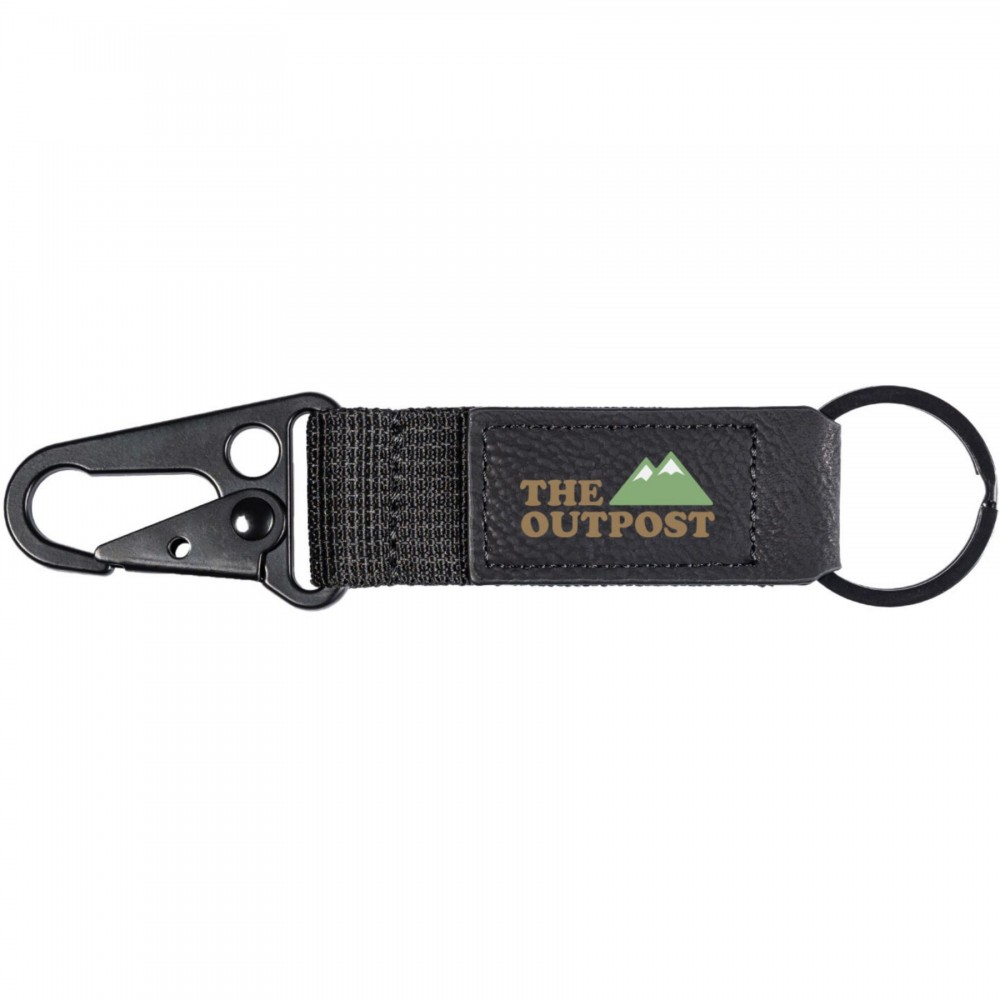 Promotional Full Color Saratoga Strap Carabiner Keychain