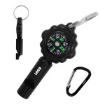 Customized Compact 2-in-1 Whistle and Compass With Carabiner