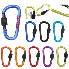12KN D-Ring Locking Carabiner with Logo  12KN D-Ring Locking Carabiner with Logo