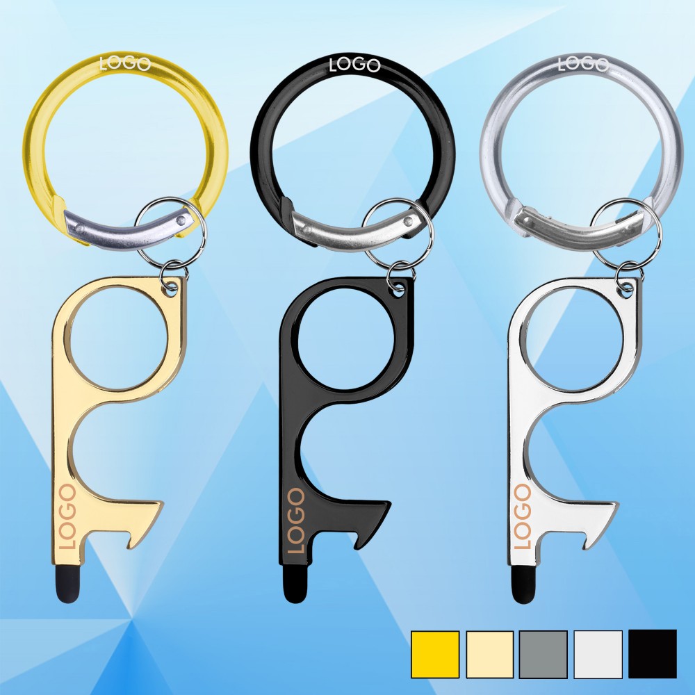 Personalized PPE Door Opener/Closer Stylus No-Touch w/ Round Carabiner
