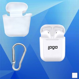 Wireless Bluetooth Earbuds/Headphone w/Carabiner with Logo  Wireless Bluetooth Earbuds/Headphone w/Carabiner with Logo