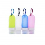 Logo Branded Makeup 60ml Silicone Travel Bottle With Carabiners