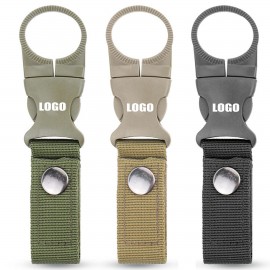 Webbing Water Bottle Holder Clip With Durable Plastic Buckle with Logo