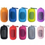 Promotional Custom Polyester Microfiber Ice Cooling Towel w/Silicone Case & Carabiner 30"x12"