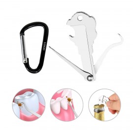 Promotional Metal Toothpick Tool With Carabiner  Promotional Metal Toothpick Tool With Carabiner