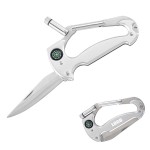 Personalized Carabiner Multi Tool With Knife Flashlight Compass