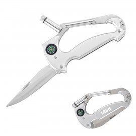 Personalized Carabiner Multi Tool With Knife Flashlight Compass Personalized Carabiner Multi Tool With Knife Flashlight Compass