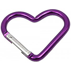 Custom Mini Aluminum Heart Shape Carabiner