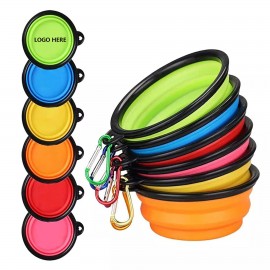 Collapsible Dog Bowl w/Carabiner with Logo  Collapsible Dog Bowl w/Carabiner with Logo