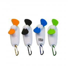 Customized 3-in-1 Mini Carabiner Fan With LED Flashlight  Customized 3-in-1 Mini Carabiner Fan With LED Flashlight