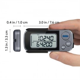 Promotional Clip-On 3D Pedometer with Strap for Walking Tracking