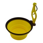 Small Collapsible TPE Pet Bowl with Hanger and Carabiners with Logo