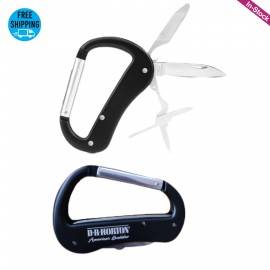 Multi-tool Carabiner Keychain with Logo  Multi-tool Carabiner Keychain with Logo