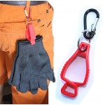 Multi-Functional Work Glove Clip w/Carabiners with Logo