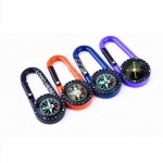 Ball Compass and Thermometer Carabiner with Logo