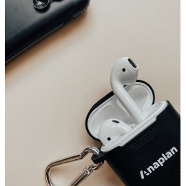 Silicone Apple AirPods Cover w/ carabiner with Logo  Silicone Apple AirPods Cover w/ carabiner with Logo