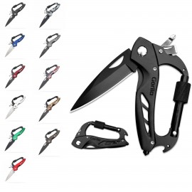 Multitool Carabiner With Folding Pocket Knife with Logo  Multitool Carabiner With Folding Pocket Knife with Logo