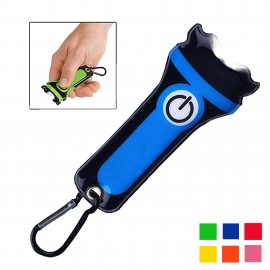 Carabiner Clip PVC Flashlight with Logo