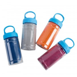 Custom Cooling Towel In Carabiner Case  Custom Cooling Towel In Carabiner Case