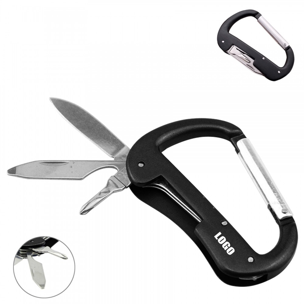 Multi Function Carabiner Knife Tool Kit with Logo Multi Function Carabiner Knife Tool Kit with Logo