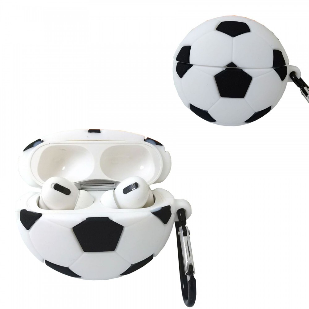 Promotional Silicone Soccer Airpods Case with Keyring
