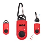 Logo Branded Portable Safety Alarm With Carabiner And 120DB Panic Sound