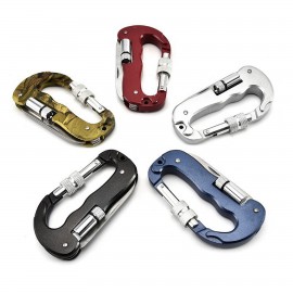 Logo Branded D Type Multi-function Carabiner Knife with Led Light  Logo Branded D Type Multi-function Carabiner Knife with Led Light