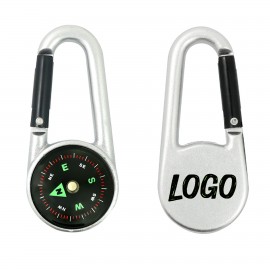 Logo Branded 2-in-1 Multifunctional Matel Carabiner with Compass Logo Branded 2-in-1 Multifunctional Matel Carabiner with Compass