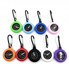Custom Silicone Cased Metal Compass Carabiner  Custom Silicone Cased Metal Compass Carabiner