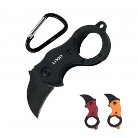 Custom Mini Foldable Knife With Carabiner  Custom Mini Foldable Knife With Carabiner