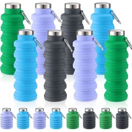 Customized 18 Oz Foldable Silicone Water Bottle  Customized 18 Oz Foldable Silicone Water Bottle