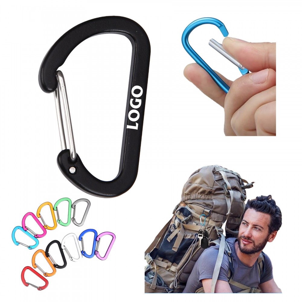 No. 4 D-Type Aluminum Alloy Spring Buckle with Logo