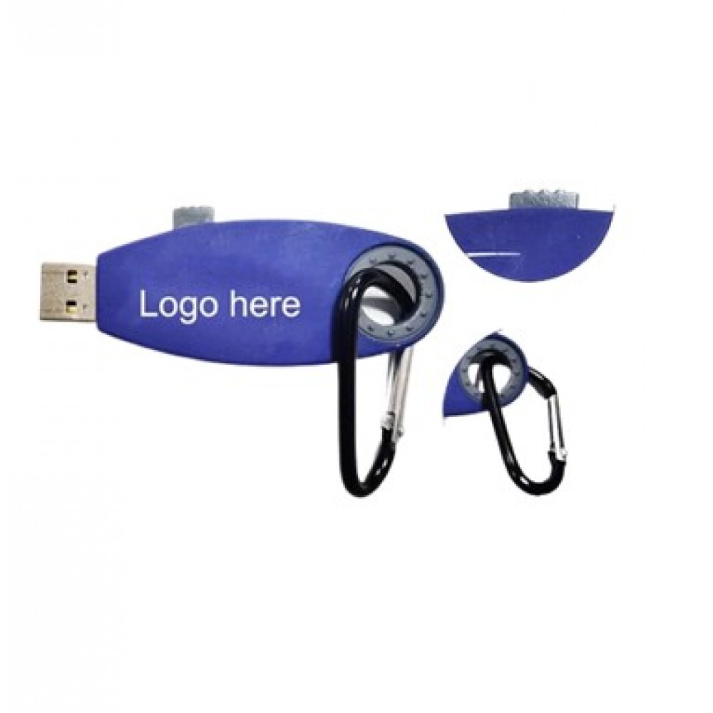 USB Flash Drive w/Carabiner with Logo