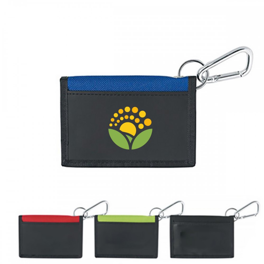 Carabiner Folding Wallet with Logo