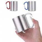 Promotional 10oz Stainless Steel Insulated Travel Mug with Carabiner Clip