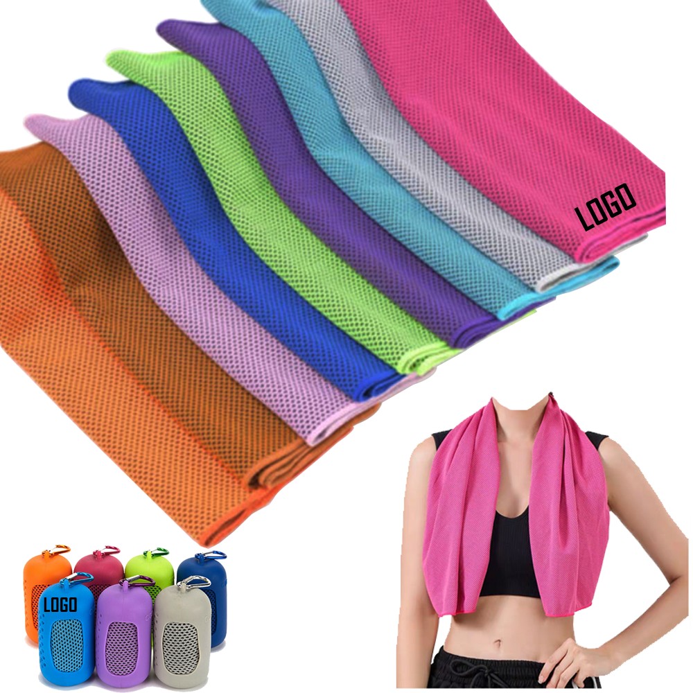 Personalized 31 1/2" Microfiber Quick Dry Fitness Towel w/Metal Clip
