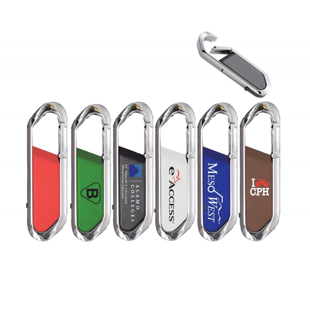 Customized 4GB Flipout Carabiner USB Flash Drive