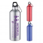 Sports Bottle - 25 Oz Aluminum Sports Bottle With Twist Off Lid & Carabiner with Logo