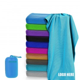 Towel with Silicone Storage Bag with Logo