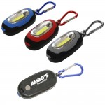 Logo Branded SUPER BRIGHT COB LED Carabiner Utility Light With magnetic back