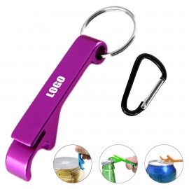 Versatile Bottle And Flip Top Cans Opener Keychain With Carabiner with Logo  Versatile Bottle And Flip Top Cans Opener Keychain With Carabiner with Logo