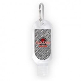 1.8 Oz. Hand Sanitizer w/Carabiner with Logo  1.8 Oz. Hand Sanitizer w/Carabiner with Logo