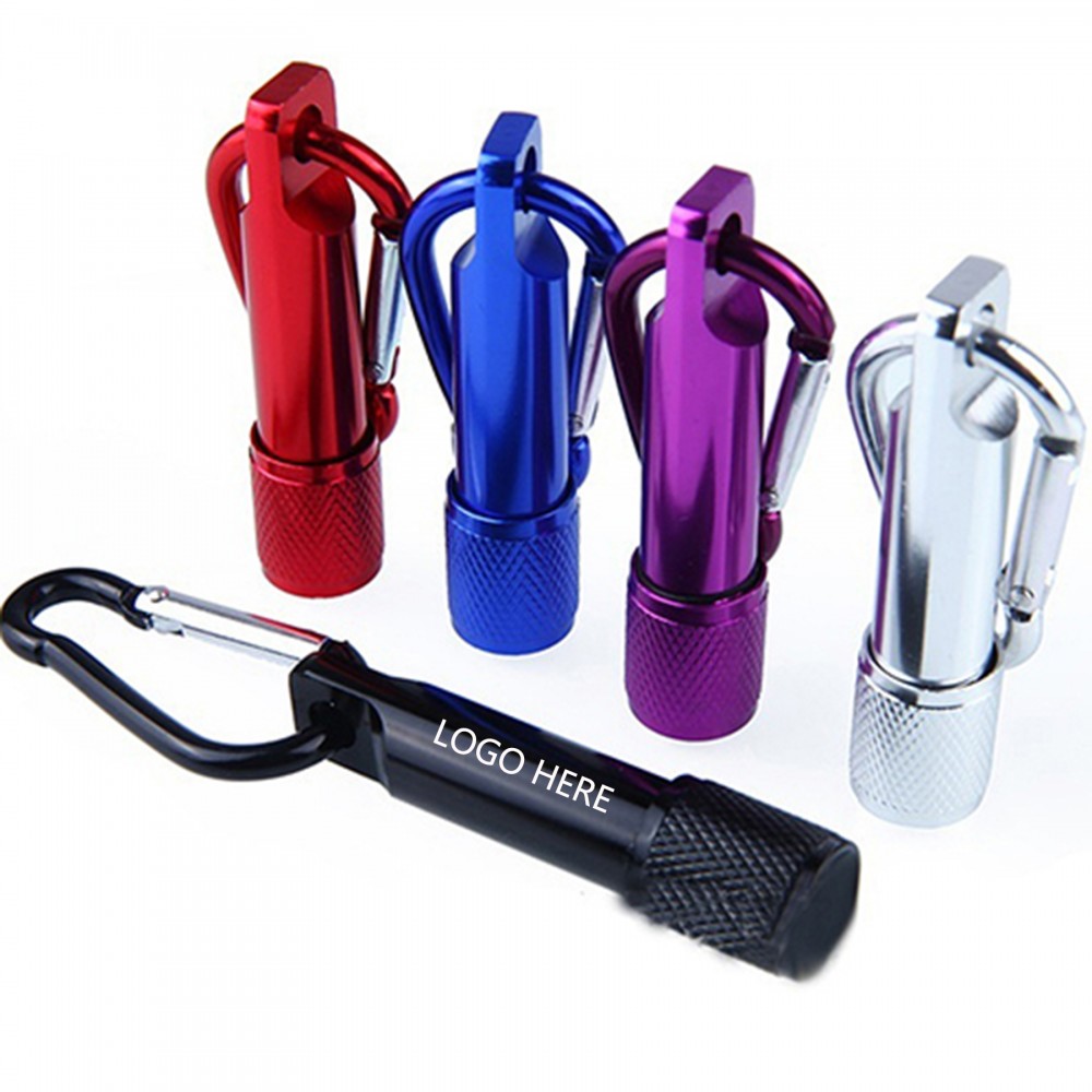 LED Flashlight with Carabiner with Logo