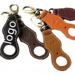 Carabiners With Leather Bottle Holder with Logo