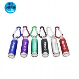 Personalized Aluminum Mini LED Flashlights with carabiners  Personalized Aluminum Mini LED Flashlights with carabiners