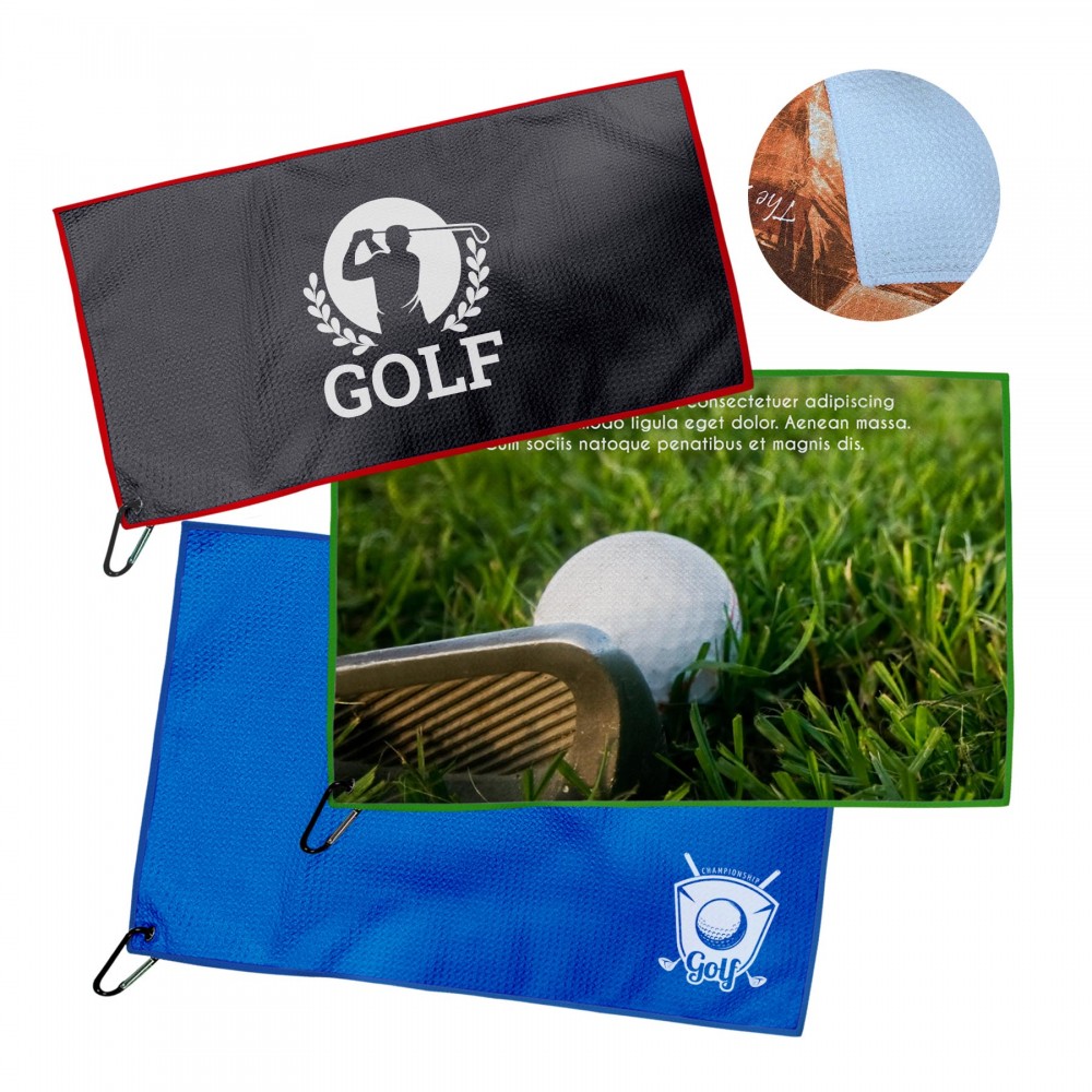 Personalized Free Shipping Full Color 400gsm Waffle Golf Towel Personalized Free Shipping Full Color 400gsm Waffle Golf Towel