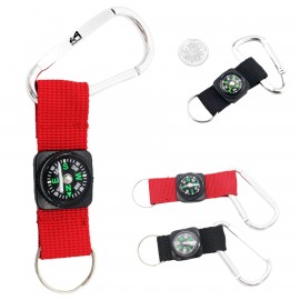Carabiner W/ Compass with Logo  Carabiner W/ Compass with Logo