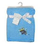Logo Branded Baby Blanket with Koala Embroidery- Blue (Case of 24)