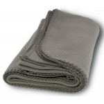 Custom Fleece Blanket 50" X 60"- (Imprinted) - Cinder Grey